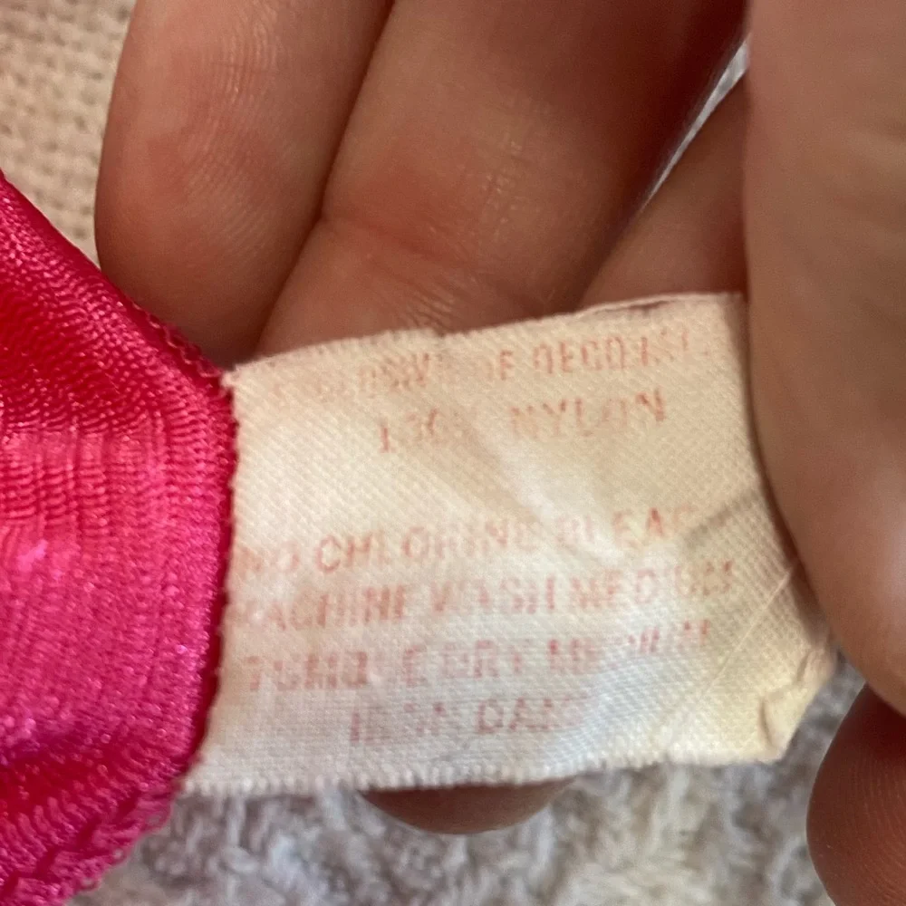 Made in USA Vintage Hot Pink Slip Dress (SEE MEASUREMENTS) - Picture 3 of 6